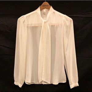 American Apparel Chiffon Button-Up Blouse